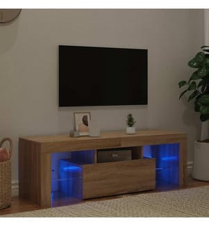 Meuble TV avec lumières LED chêne sonoma 120x35x40 cm