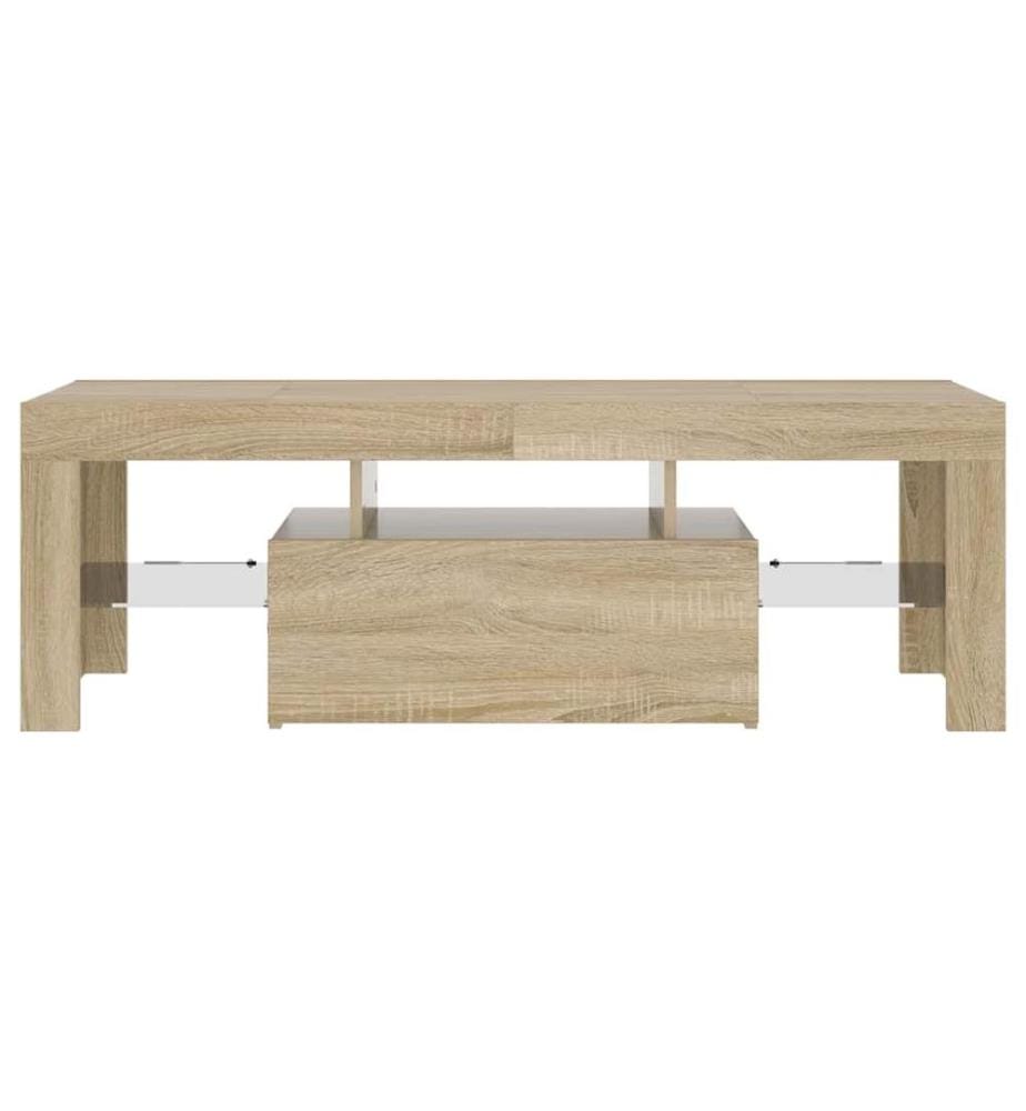 Meuble TV avec lumières LED chêne sonoma 120x35x40 cm