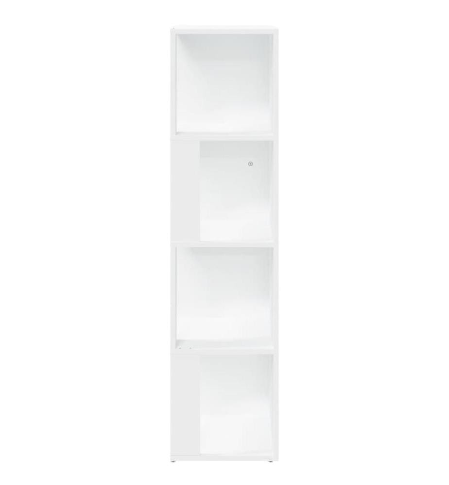 Eckregal Weiss 33x33x132 cm Holzwerkstoff