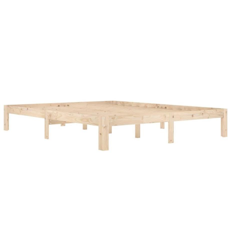 Cadre de lit Bois de pin massif 160x200 cm