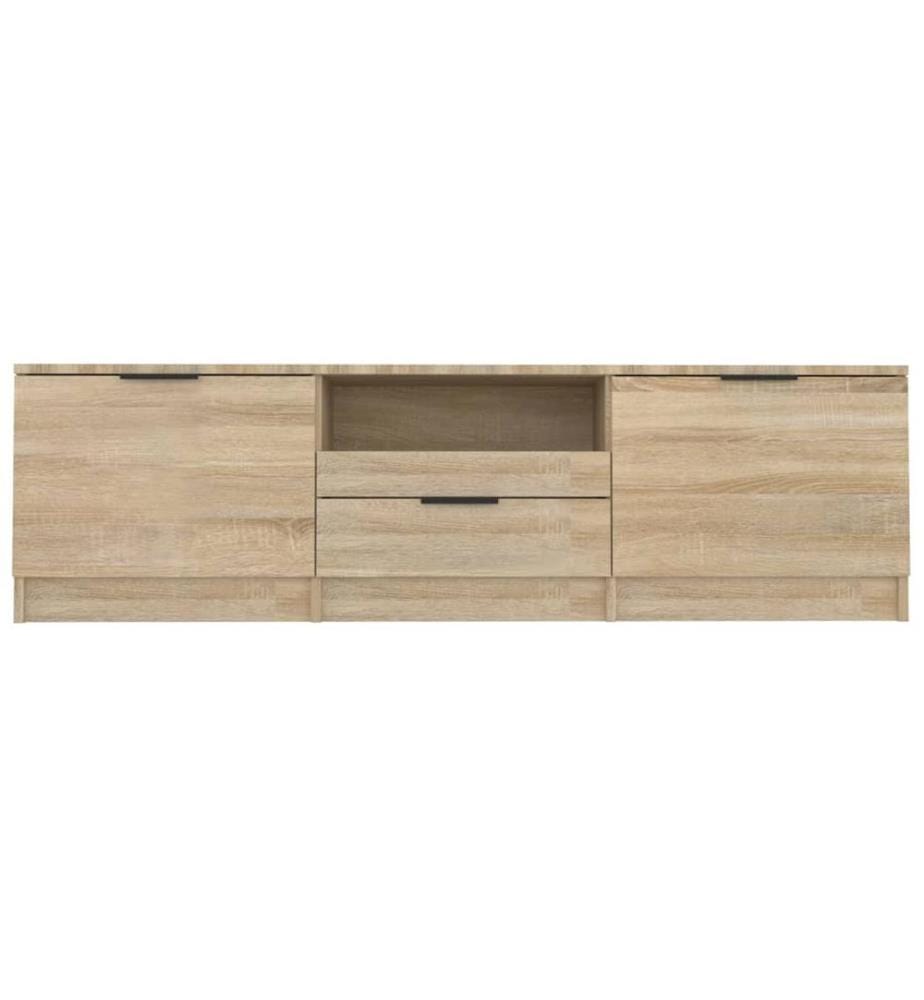 Meuble TV chêne sonoma 140x35x40 cm bois d'ingénierie