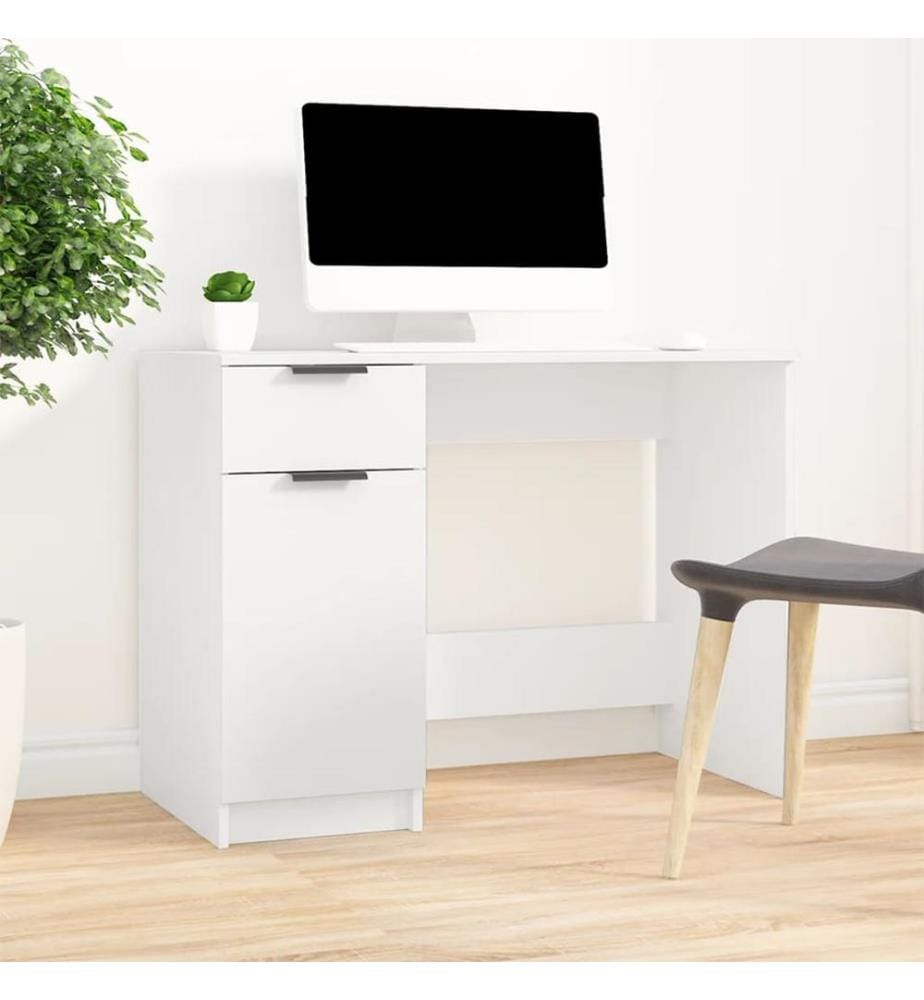 Bureau Blanc 100x50x75 cm Bois d'ingénierie