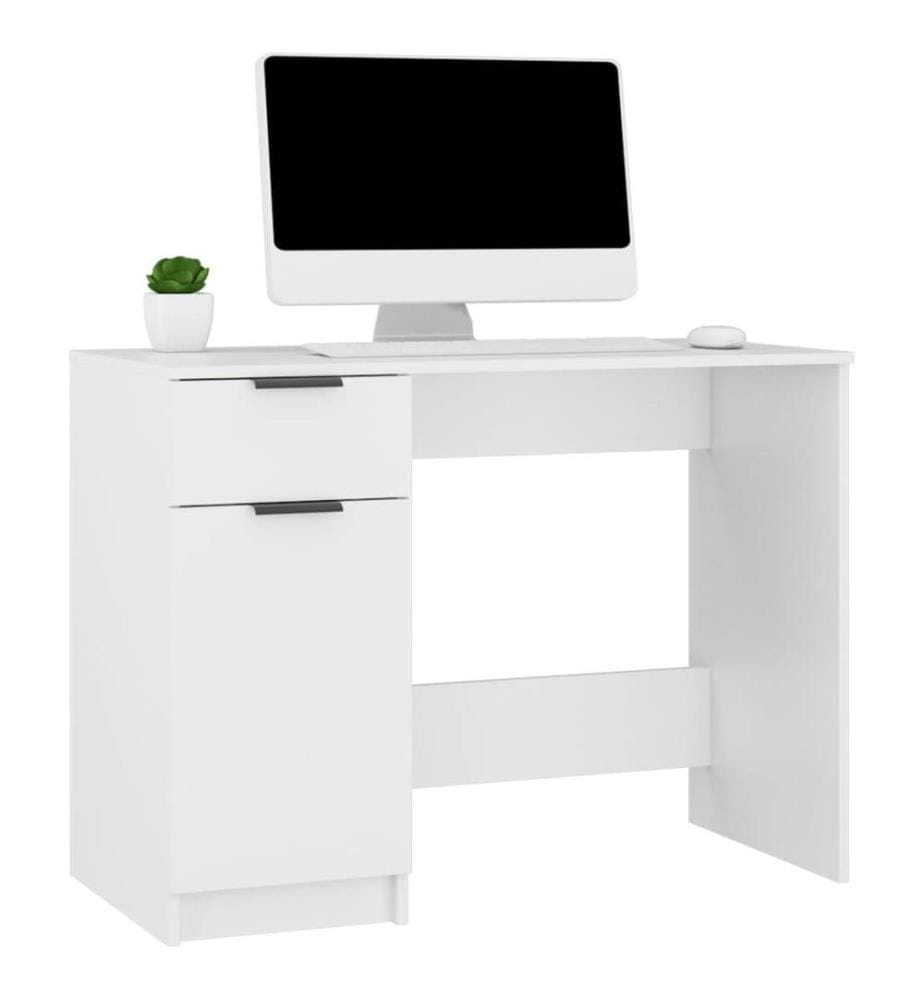 Bureau Blanc 100x50x75 cm Bois d'ingénierie