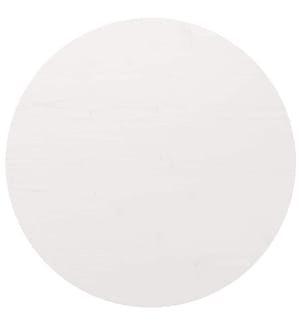 Tischplatte Weiss Ø90x2,5 cm Massivholz Kiefer