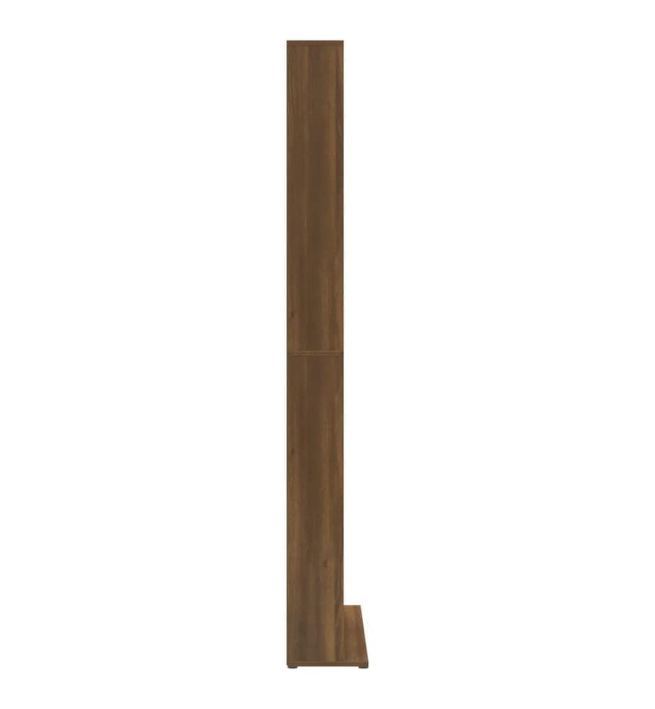 Armoire à CD Chêne marron 102x23x177,5 cm Bois d'ingénierie