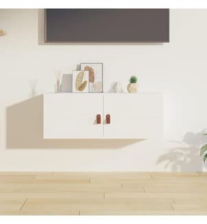 Wandschrank Weiss 80x30x30 cm Massivholz Kiefer