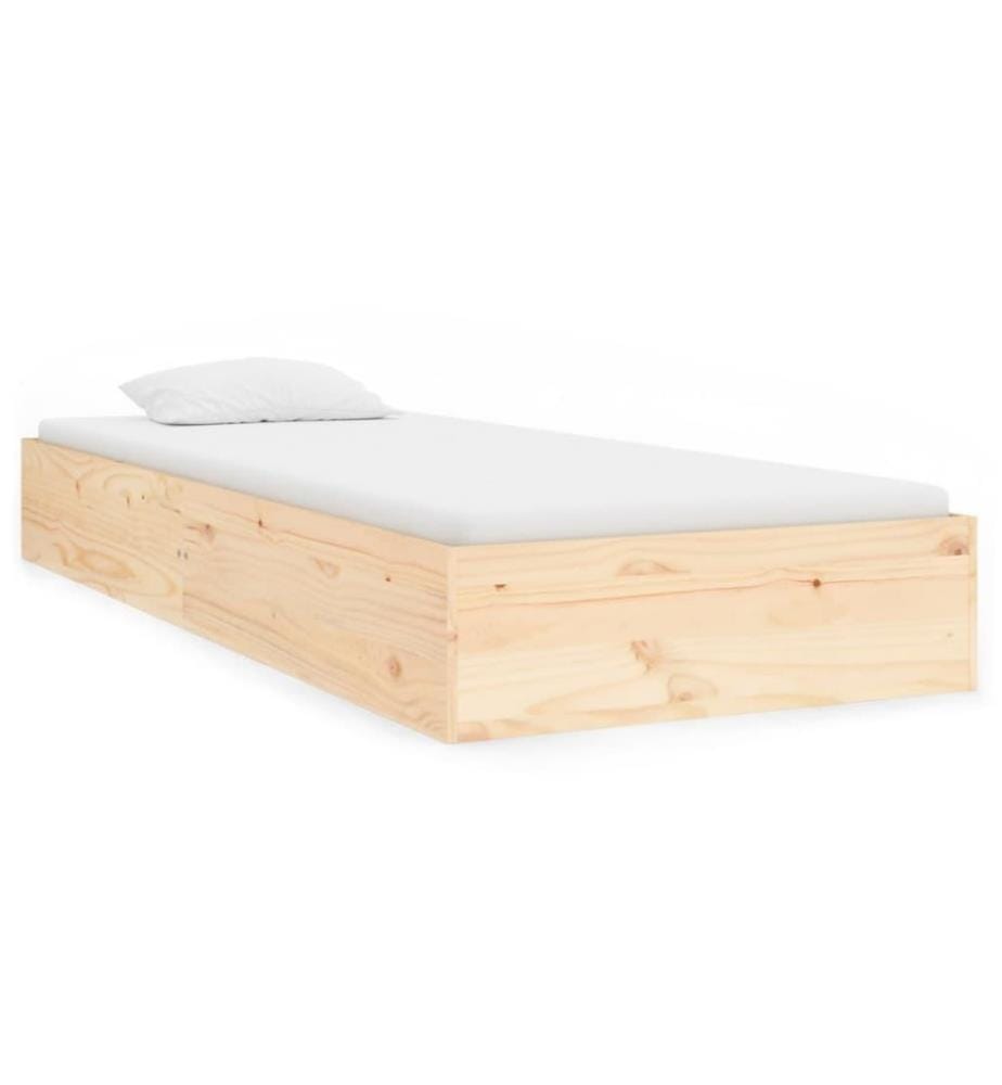 Cadre de lit Bois massif 90x190 cm Simple