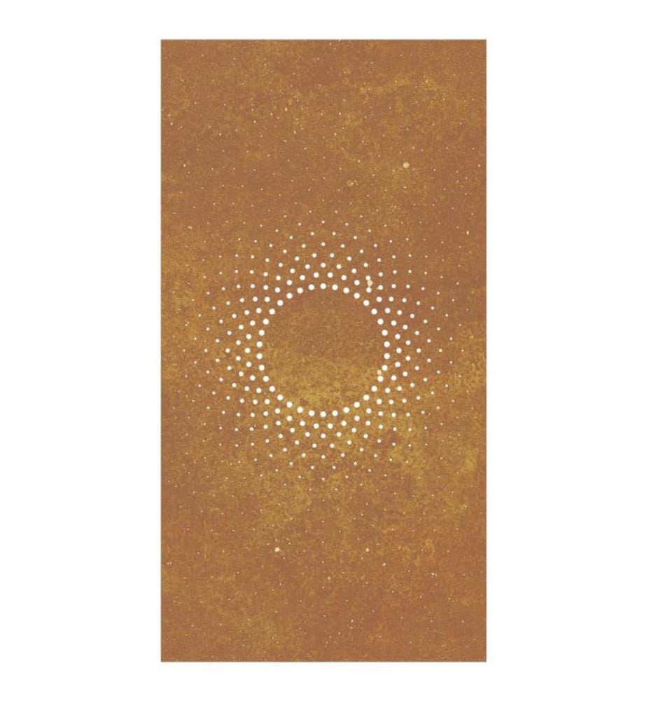 Garten-Wanddeko 105x55 cm Cortenstahl Sonne-Design