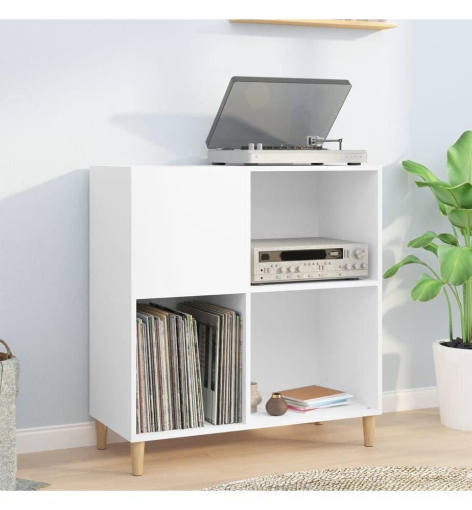 Plattenschrank Weiss 84,5x38x89 cm Holzwerkstoff