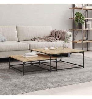 Tables basses gigognes 2 pcs chêne sonoma bois d'ingénierie