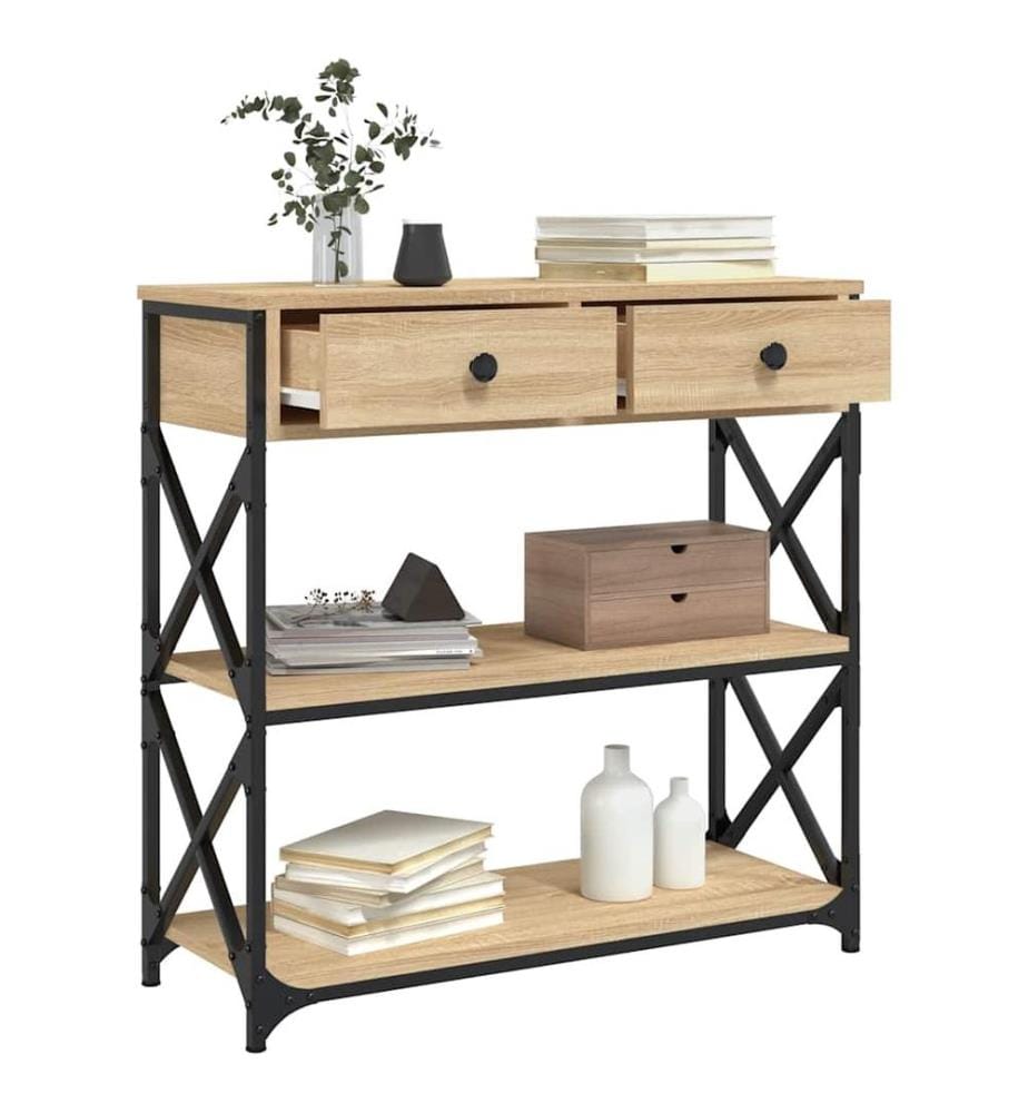 Konsolentisch Sonoma-Eiche 75x28x75 cm Holzwerkstoff