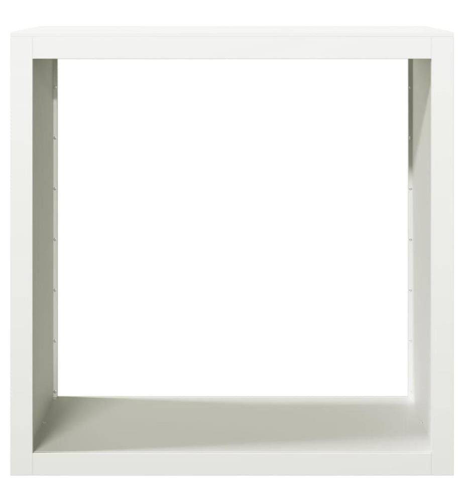 Brennholzregal Weiss 100x40x100 cm Stahl