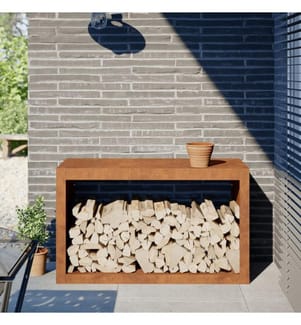 Brennholzregal 100x40x60 cm Wetterfester Stahl