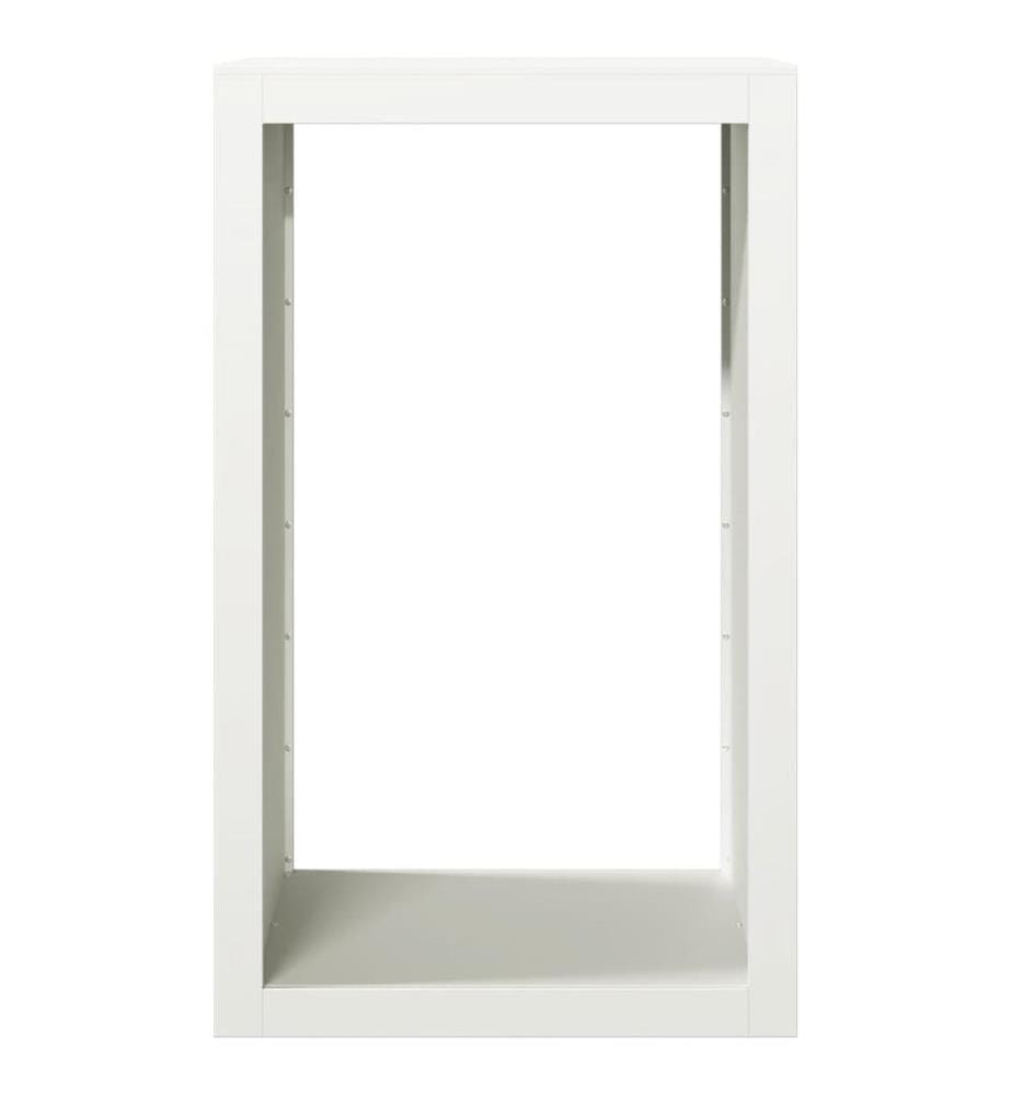 Brennholzregal Weiss 60x40x100 cm Stahl