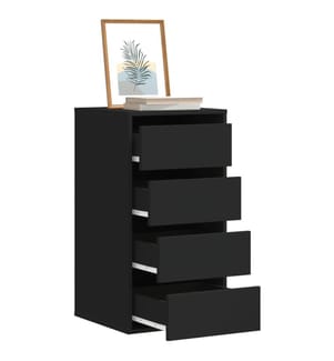 Kommode Schwarz 40x41x76 cm Holzwerkstoff