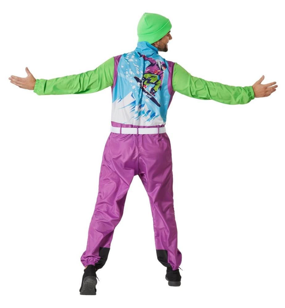 Costume da uomo retrò anni '80 '90completo da scicompleto da neve