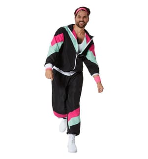 Herrenkostüm Retro 80er 90er Jahre Jogginganzug