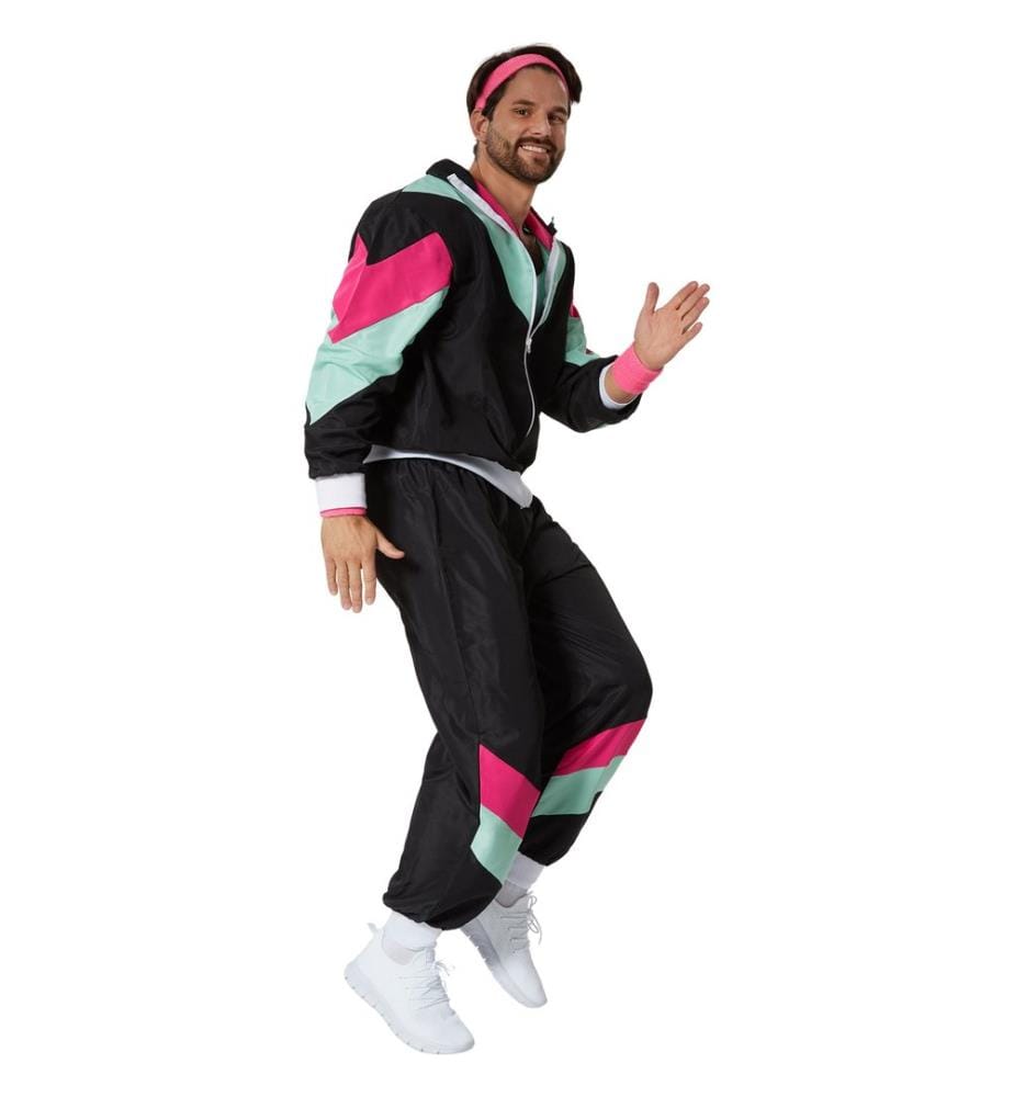 Herrenkostüm Retro 80er 90er Jahre Jogginganzug