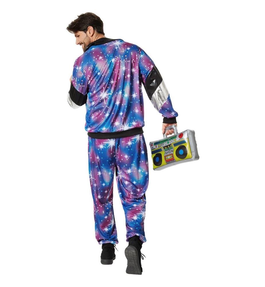 Completo da uomo retro anni '80 90 discoteca tuta da jogging