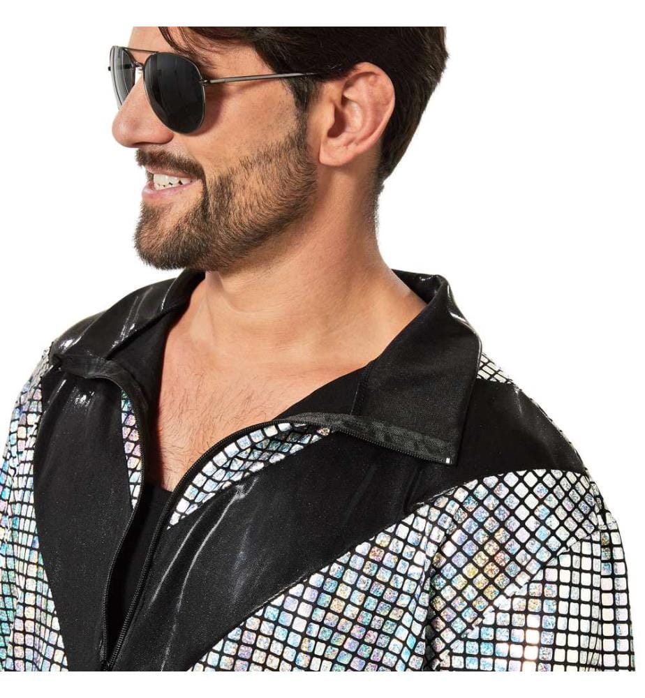 Completo da uomo retro anni '80 90 discoteca tuta da jogging