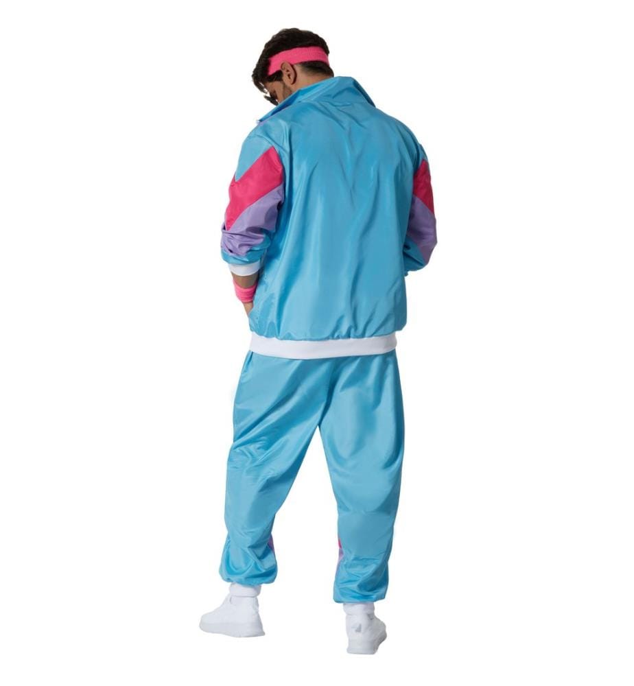 Completo da uomo retrò anni '80 '90 set tuta da jogging