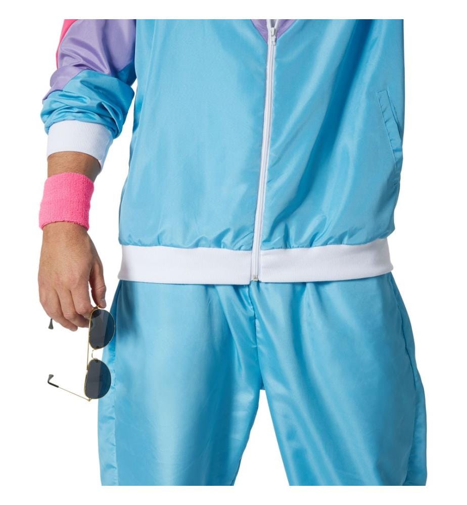 Completo da uomo retrò anni '80 '90 set tuta da jogging