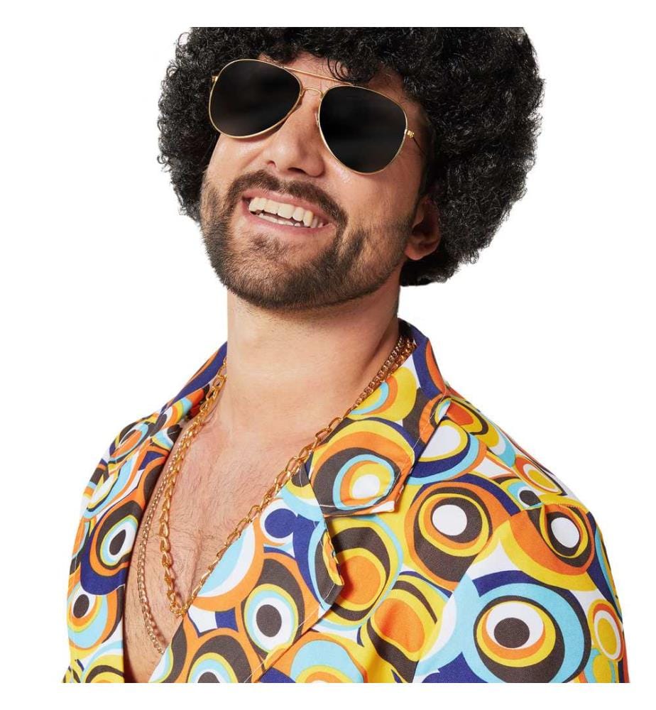 Costume da uomo anni '70 discoteca motivo a cerchio