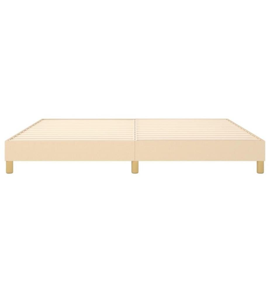Sommier à ressorts de lit Crème 200x200 cm Tissu
