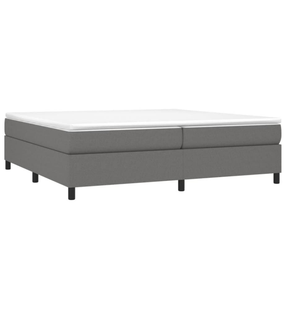Boxspringbett Dunkelgrau 200x200 cm Stoff
