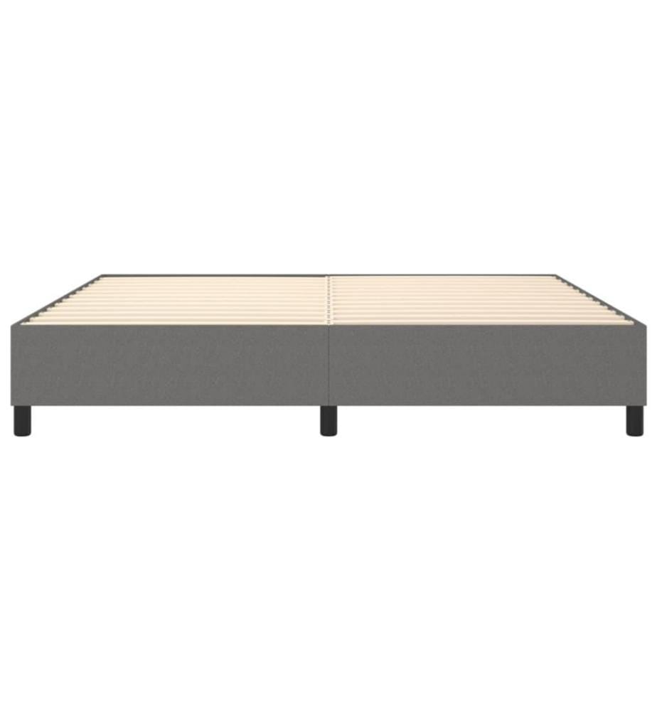 Boxspringbett Dunkelgrau 200x200 cm Stoff