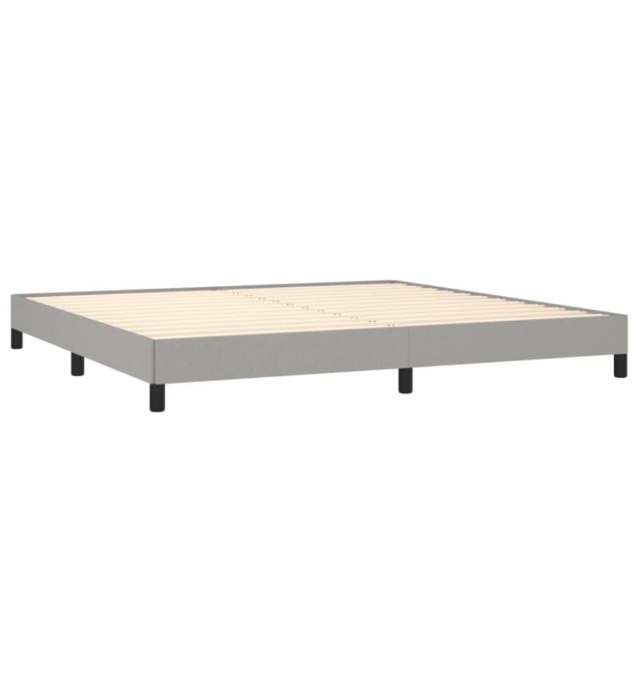 Bettgestell Hellgrau 200x200 cm Stoff
