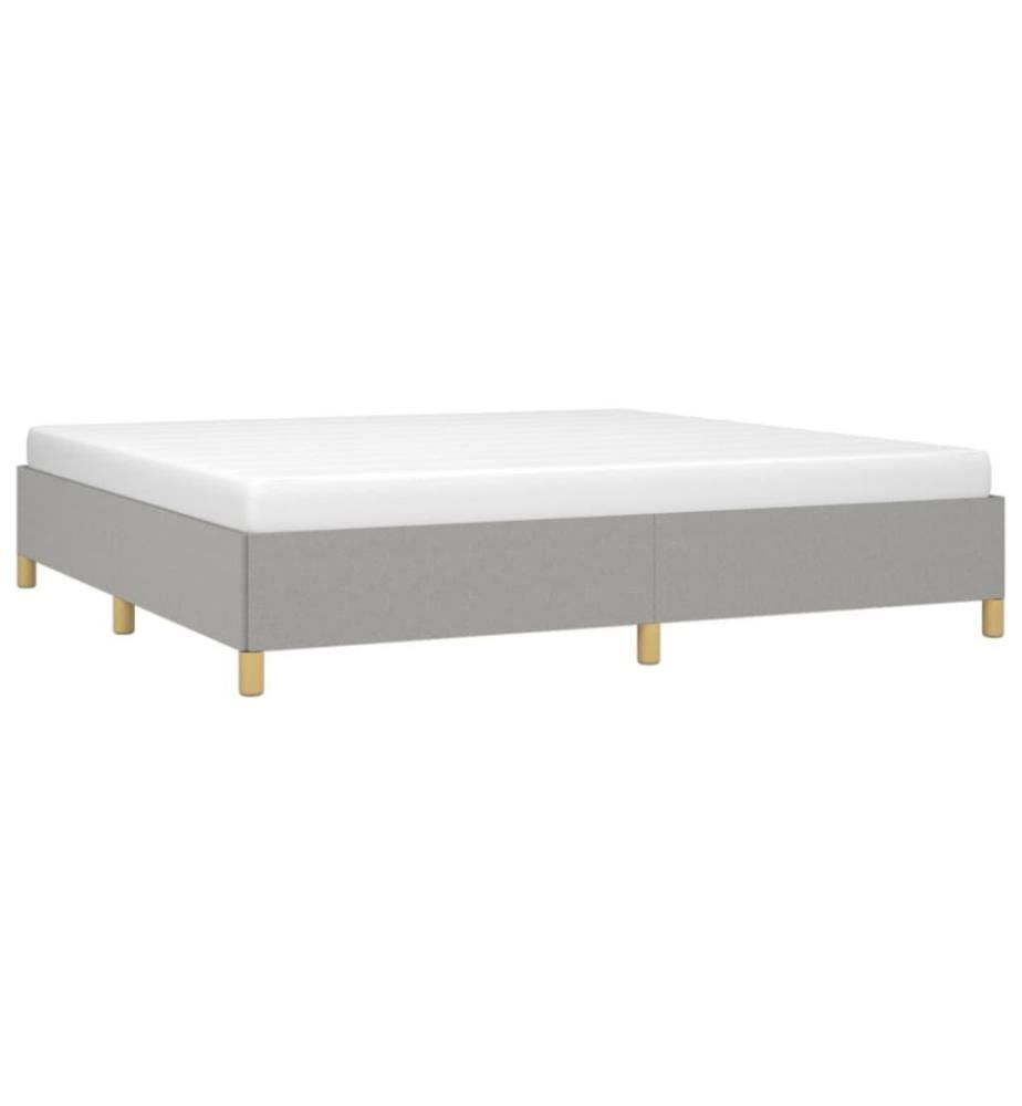 Bettgestell Hellgrau 200x200 cm Stoff