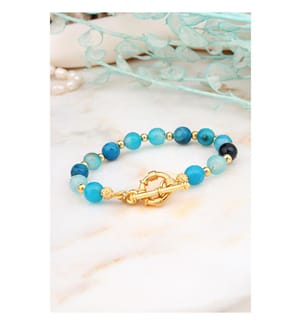 Blaues Opel-Armband - Blau