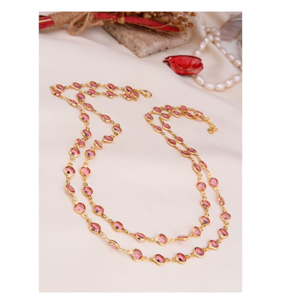 Crystal necklace - Pink