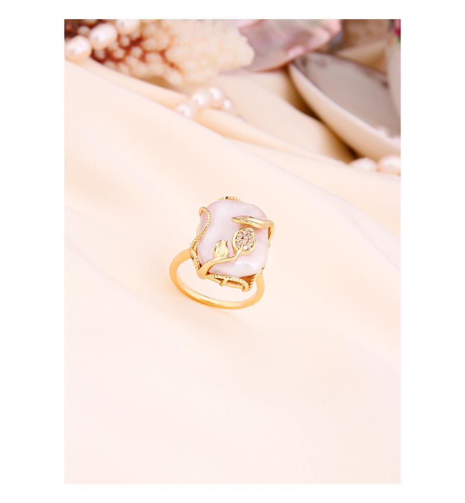 Anello di perle - Bianco