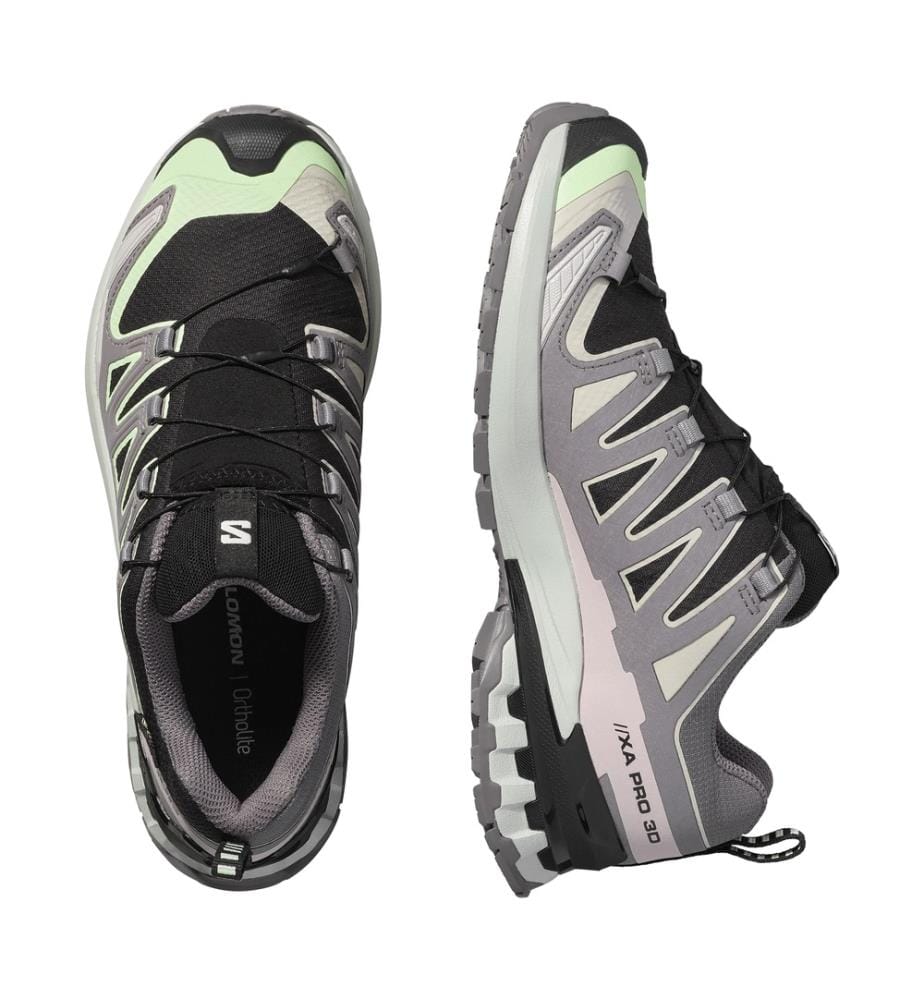 XA PRO 3D V9 GTX Trailrunning-Schuhe - Schwarz & Patina Green & Gray Violet
