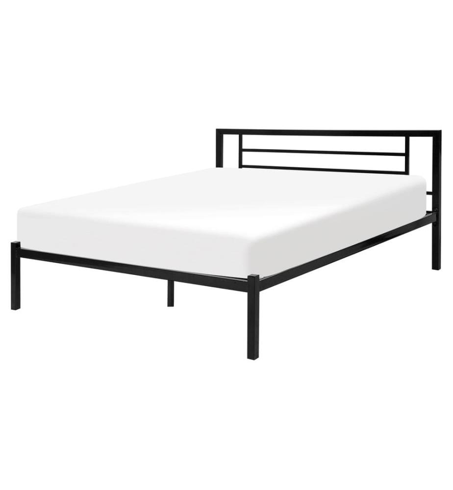 Lit avec sommier Métal CUSSET 160 x 200 cm Noir