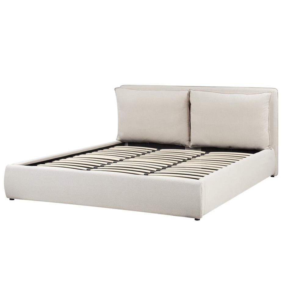 Ottoman Bed Fabric BAJONNA 180 x 200 cm (EU Super King) Beige