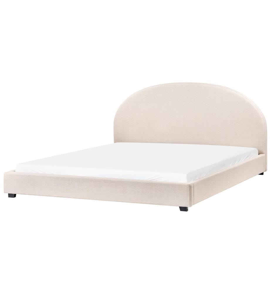 Lit avec sommier Tissu VAUCLUSE 180 x 200 cm Beige clair