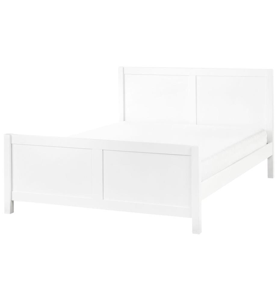 Bed Wood CHAMPAGNAT 140 x 200 cm (EU Double) White
