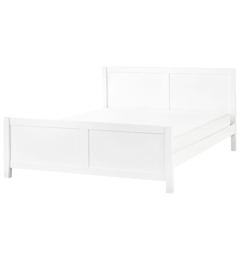 Lit avec sommier Bois CHAMPAGNAT 180 x 200 cm Blanc