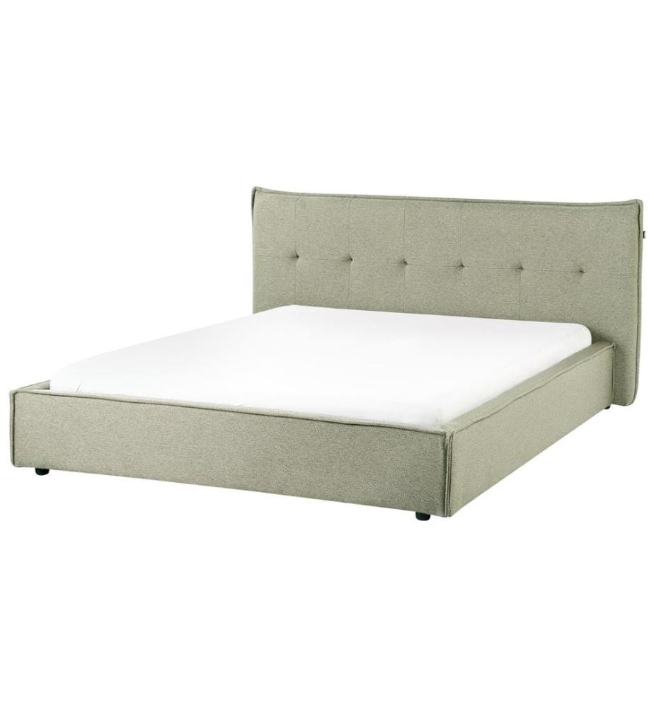 Lit avec sommier Lin synthétique LESTRE 160 x 200 cm Vert