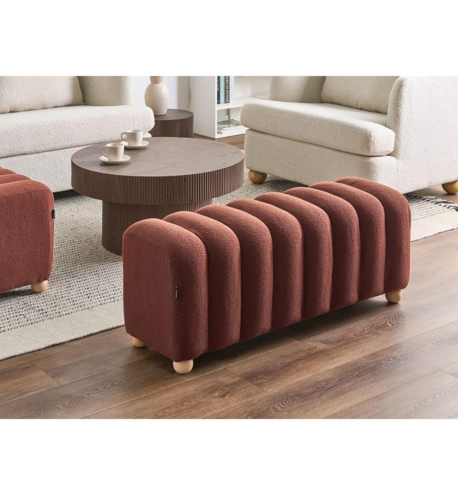 Panchina IDYLLWILD Bouclé Marrone dorato