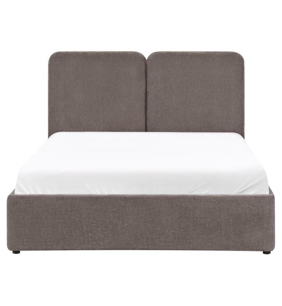 Lit ottoman Tissu chenille ARBOIS 140 x 200 cm Taupe
