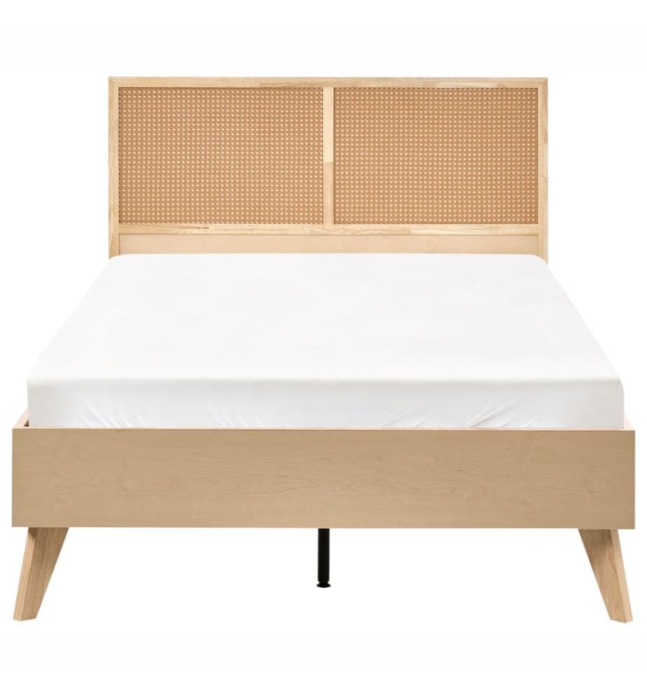 Lit avec sommier Polyrotin MONPAZIER 120 x 200 cm Marron clair