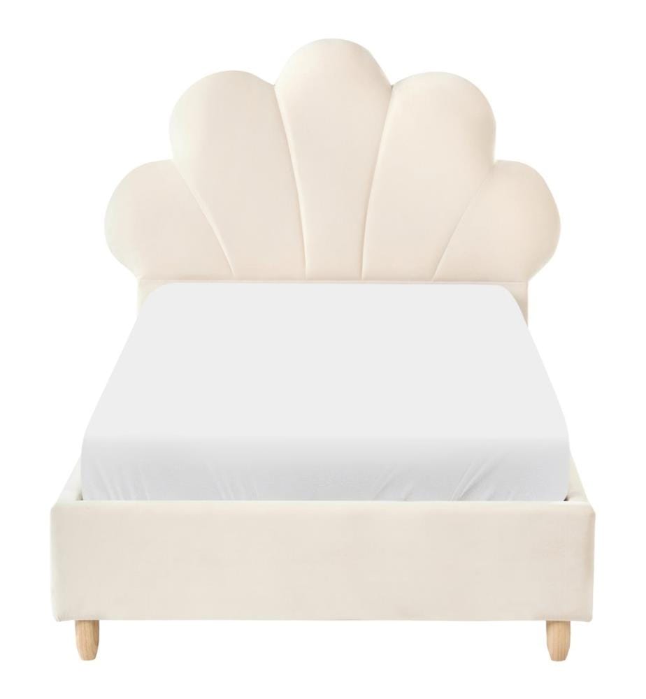 Lit d'enfant Coquillage Velours NEULISE 90 x 200 cm Beige