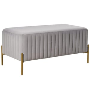 Banc rembourré UTAH Velours Gris