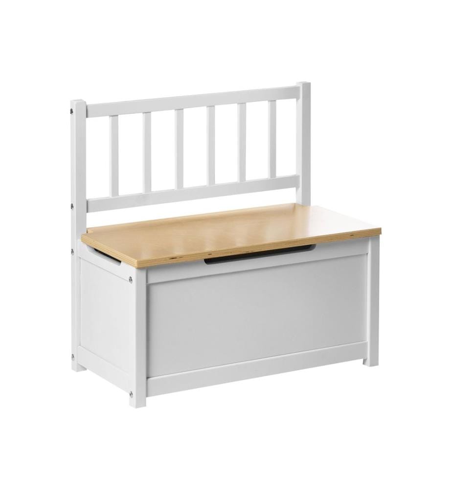 Banc de rangement BERRIMA Bois de pin Marron clair/blanc