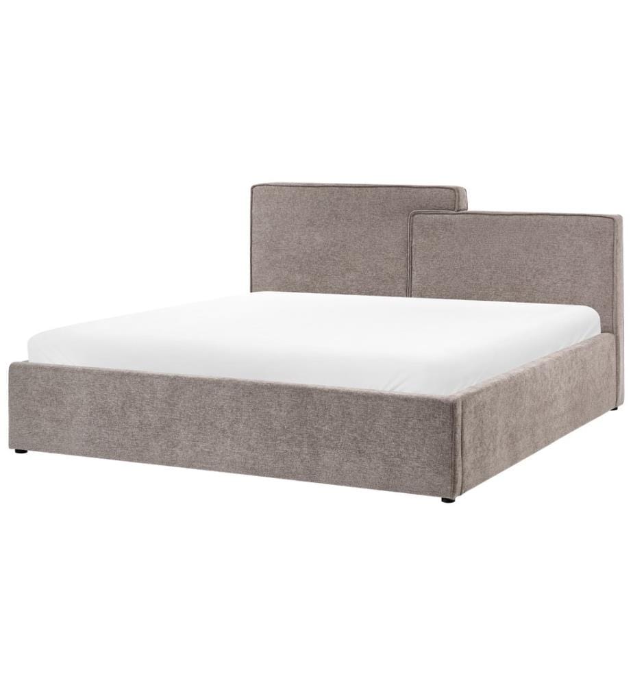 Lit ottoman Tissu LAGARDE 180 x 200 cm Taupe