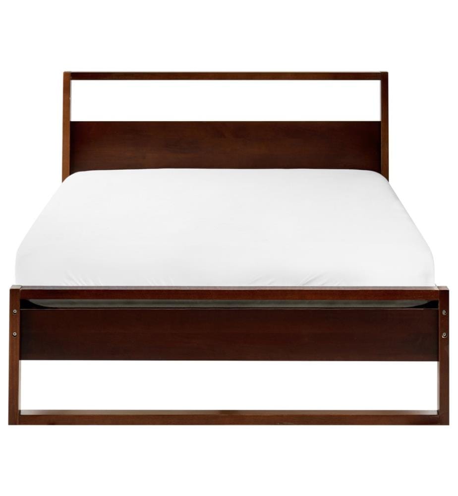 Lit avec sommier Bois de pin GIULIA 120 x 200 cm Marron foncé